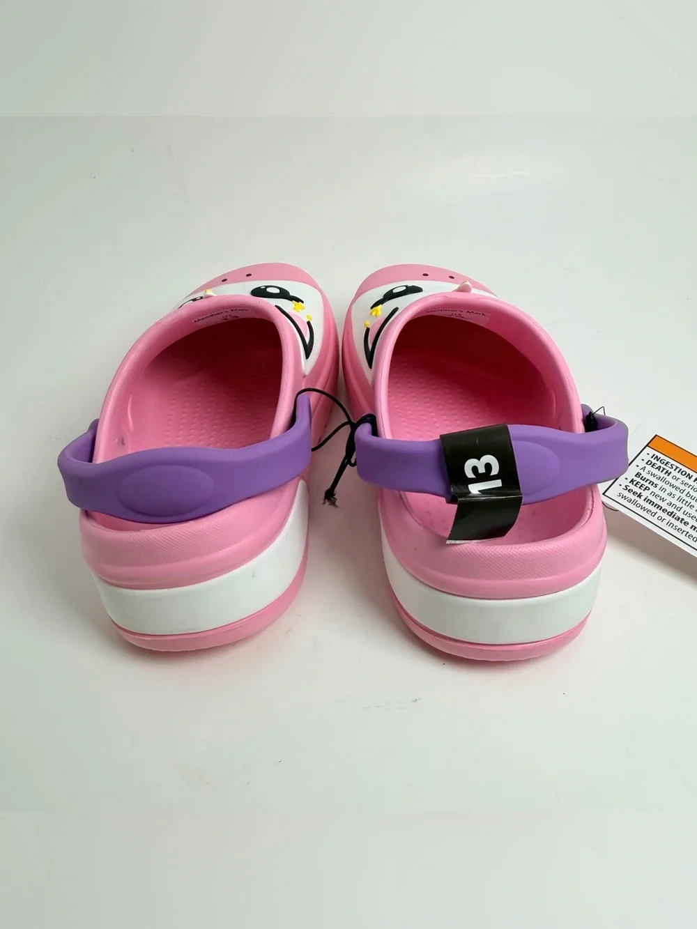 Kids' Pink Unicorn Slip-On Clog Sandals with Purple Heel Strap